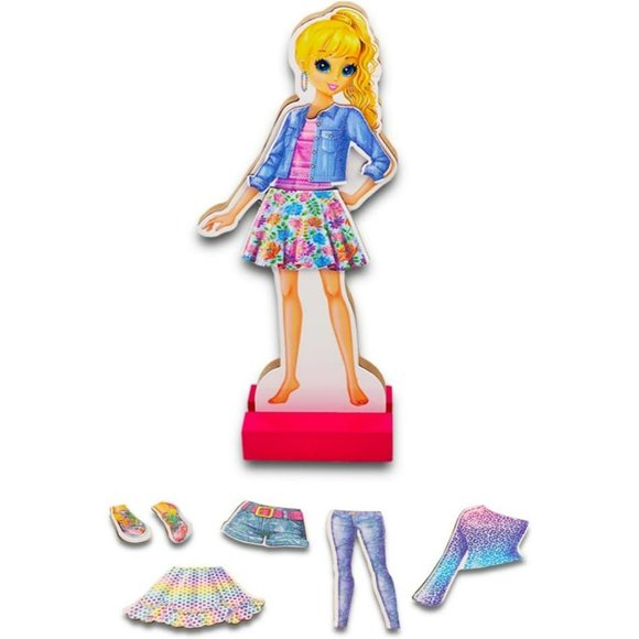 Lisa Frank Paper Dolls Activity Set 40 Pieces Surfer Girl Cassie NEW SEALED - Picture 9 of 9
